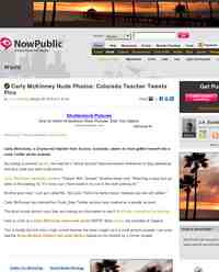 Carly McKinney Nude Photos Colorado Teacher Tweets Pics: NowPublic